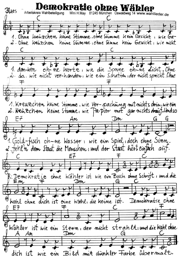 Die Noten zu: Demokratie ohne Wähler